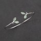 Leaf Pattern Cat Eye Support Cuff Bangle