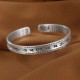 999 Sterling Silver Om Mani Padme Hum Lotus Wisdom Bangle 999 Sterling Silver Om Mani Padme Hum Lotus Wisdom Bangle