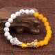 White Turquoise Lava Rock Dragon Blessing Bracelet White Turquoise Lava Rock Dragon Blessing Bracelet