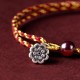 Red Gold Rope Lotus Peace Bracelet Red Gold Rope Lotus Peace Bracelet
