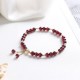 14K Gold Natural Garnet Calm Bracelet 14K Gold Natural Garnet Calm Bracelet