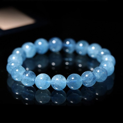 Aquamarine Beads Peace Healing Bracelet Aquamarine Beads Peace Healing Bracelet