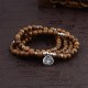 Tibetan Lightning Strike Wood Lotus Buddha Bracelet