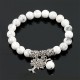 Natural Gemstone Tree of Life Lucky Charm Bracelet