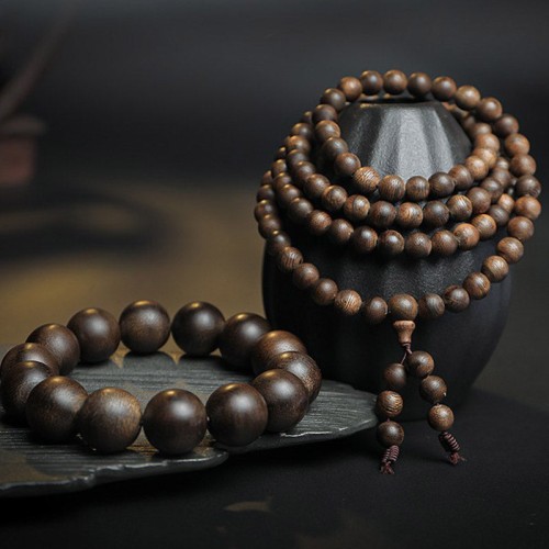 108 Mala Agarwood Peace Strength Calm Bracelet 108 Mala Agarwood Peace Strength Calm Bracelet