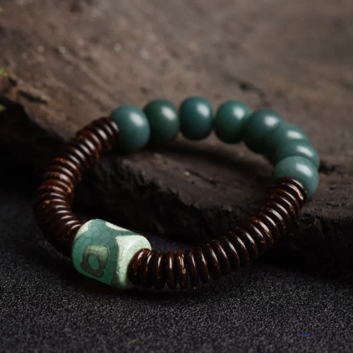 Tibetan Bodhi Seed Dzi Bead Evil Spirits Bracelet Tibetan Bodhi Seed Dzi Bead Evil Spirits Bracelet
