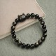 Gold & Silver Sheen Obsidian Lucky Cat Protection Bracelet Gold & Silver Sheen Obsidian Lucky Cat Protection Bracelet