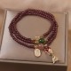 Garnet Strawberry Quartz Koi Fish Bracelet Garnet Strawberry Quartz Koi Fish Bracelet