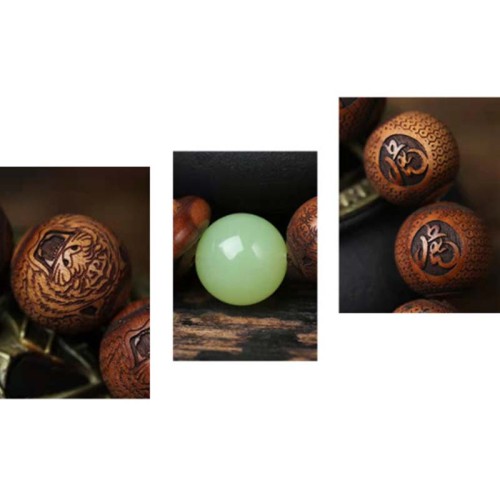 Tibetan Rosewood Engraved Tiger Protection Bracelet Tibetan Rosewood Engraved Tiger Protection Bracelet