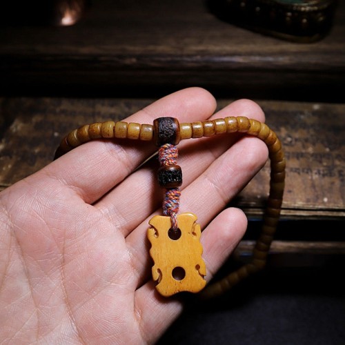 Tibet Yak Bone Amber Balance Bracelet Tibet Yak Bone Amber Balance Bracelet