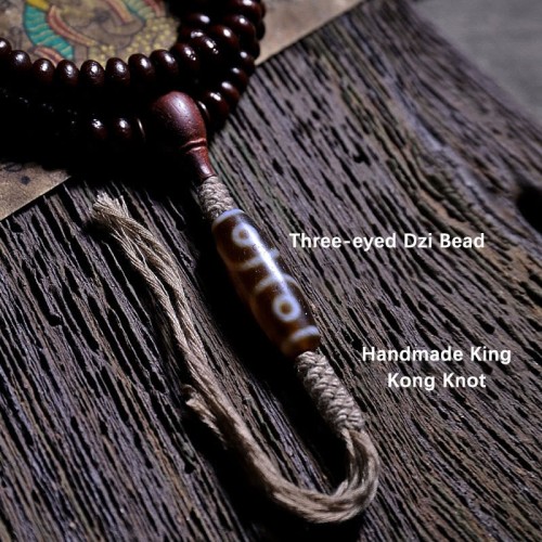 Tibetan Bodhi Seed Dzi Bead Copper Dorje Bracelet Tibetan Bodhi Seed Dzi Bead Copper Dorje Bracelet