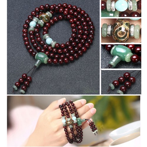 108 Beads Sandalwood Aventurine Luck Healing Bracelet 108 Beads Sandalwood Aventurine Luck Healing Bracelet