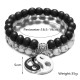 2pcs Black Onyx White Turquoise Yin Yang Bracelet 2pcs Black Onyx White Turquoise Yin Yang Bracelet