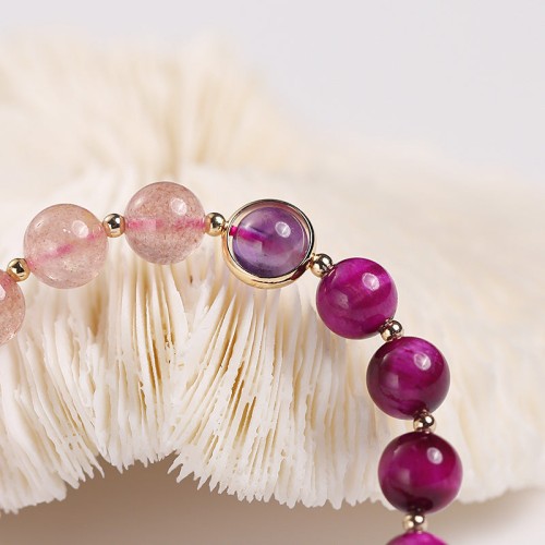 Strawberry Quartz PiXiu Love Bracelet