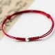 925 Silver Luck Bead Red String Braided Bracelet 925 Silver Luck Bead Red String Braided Bracelet