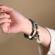 Cyan Bodhi Seed Lotus Jade Peace Buckle Wisdom Bracelet Cyan Bodhi Seed Lotus Jade Peace Buckle Wisdom Bracelet