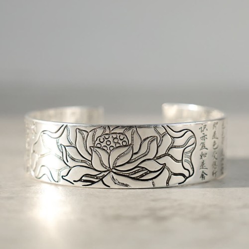 Tibetan Lotus White Copper Luck Bracelet Tibetan Lotus White Copper Luck Bracelet