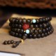 108 Mala Beads Agarwood Red Agate Turquoise Peace Bracelet 108 Mala Beads Agarwood Red Agate Turquoise Peace Bracelet