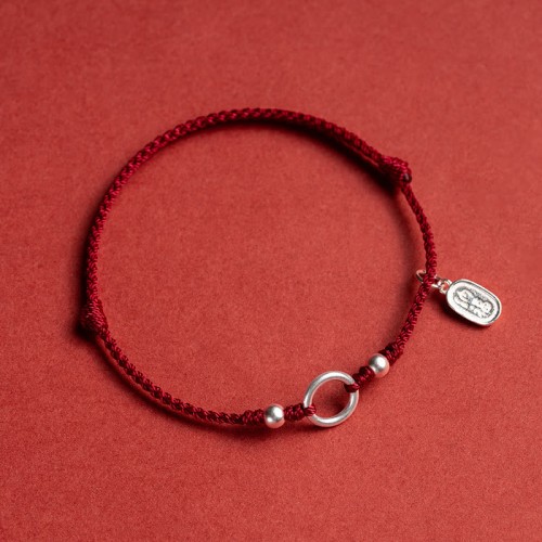 Silver Lucky Lotus Peace Bracelet
