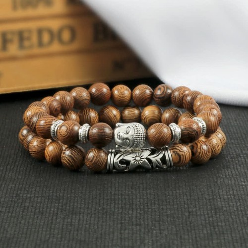2Pcs Crystal Agate Buddha Protection Bracelet 2Pcs Crystal Agate Buddha Protection Bracelet