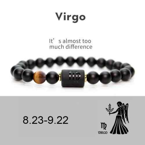 Zodiac Black Onyx Adjustable Bracelet Zodiac Black Onyx Adjustable Bracelet