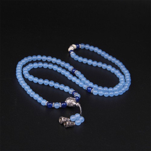 108 Beads Blue Crystal Healing Mala Bracelet 108 Beads Blue Crystal Healing Mala Bracelet