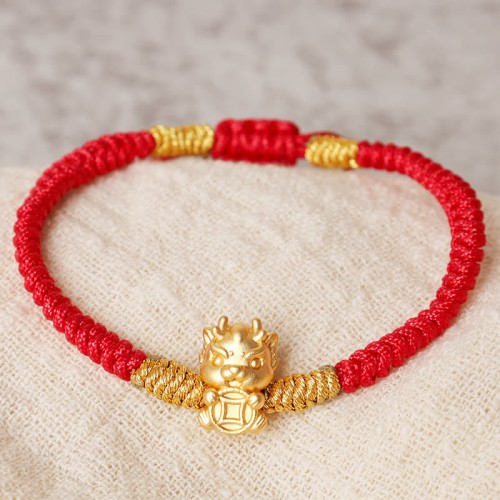 Silver Year of the Dragon Copper Coin Bracelet Silver Year of the Dragon Copper Coin Bracelet
