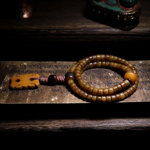 Tibet Yak Bone Amber Balance Bracelet Tibet Yak Bone Amber Balance Bracelet