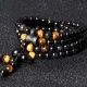 Black & Rainbow Obsidian Gourd Blessing Bracelet Black & Rainbow Obsidian Gourd Blessing Bracelet
