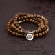 Tibetan Lightning Strike Wood Lotus Buddha Bracelet