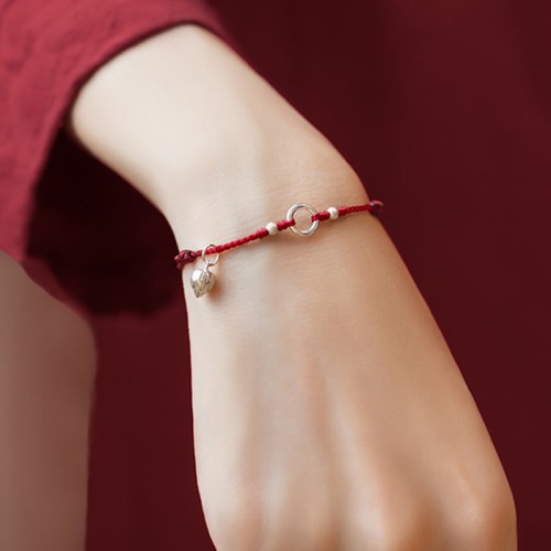 Silver Lucky Lotus Peace Bracelet
