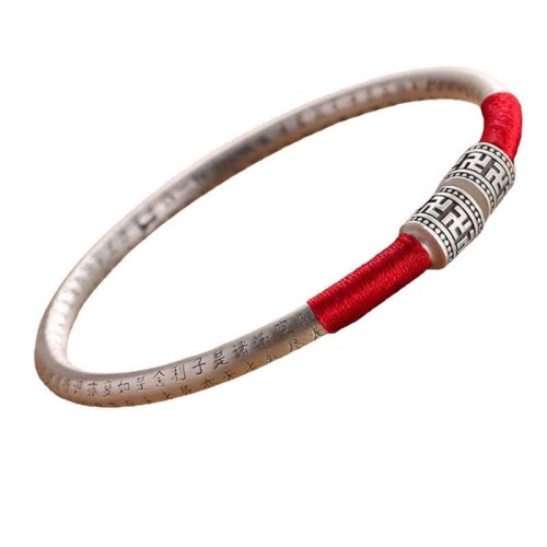 Om Mani Padme Hum Luck Red String Bangle