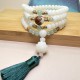 White Bodhi Seed Mala 108 Beads Protection Bracelet White Bodhi Seed Mala 108 Beads Protection Bracelet