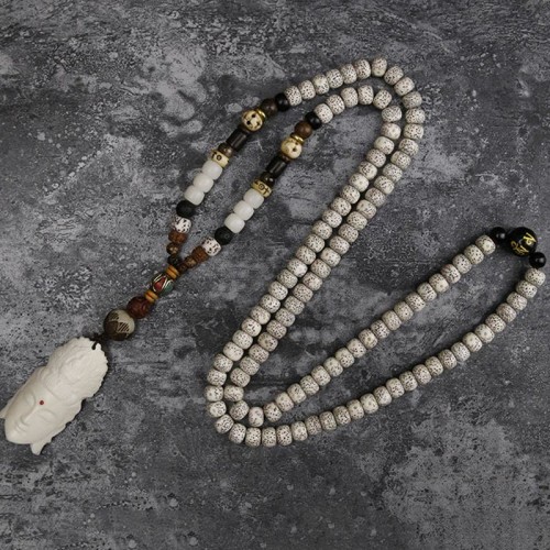 Bodhi Seed Yak Bone Avalokitesvara Bracelet Bodhi Seed Yak Bone Avalokitesvara Bracelet