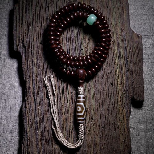 Tibetan Bodhi Seed Dzi Bead Copper Dorje Bracelet Tibetan Bodhi Seed Dzi Bead Copper Dorje Bracelet