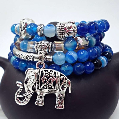 Agate Elephant Buddha Hope Bracelet Agate Elephant Buddha Hope Bracelet
