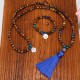 108 Mala Beads Tiger Eye Buddha Strength Necklace 108 Mala Beads Tiger Eye Buddha Strength Necklace