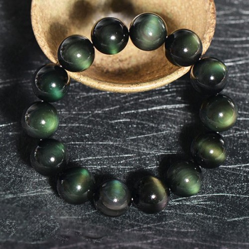 Green Eye Obsidian Wealth Bracelet Green Eye Obsidian Wealth Bracelet