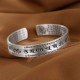 999 Sterling Silver Om Mani Padme Hum Lotus Wisdom Bangle 999 Sterling Silver Om Mani Padme Hum Lotus Wisdom Bangle