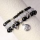 3PCS Natural Quartz Crystal Lotus Healing Bracelet 3PCS Natural Quartz Crystal Lotus Healing Bracelet