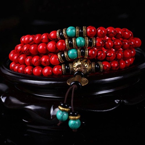 Tibetan Red Turquoise Lucky Necklace Tibetan Red Turquoise Lucky Necklace