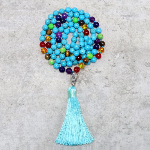 108 Turquoise Beads Yoga Meditation Necklace 108 Turquoise Beads Yoga Meditation Necklace
