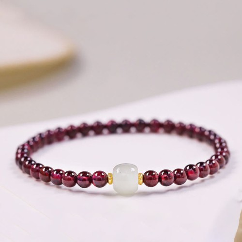 Garnet Jade Bead Purification Bracelet Garnet Jade Bead Purification Bracelet