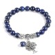 Natural Gemstone Tree of Life Lucky Charm Bracelet