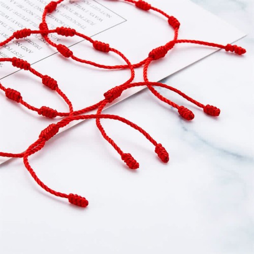 Evil Eye Seven Knot Red String Protection Bracelet Evil Eye Seven Knot Red String Protection Bracelet