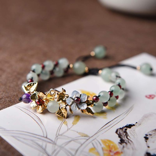 Green Aventurine Garnet Luck Bracelet Green Aventurine Garnet Luck Bracelet