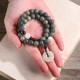 Cyan Bodhi Seed Lotus Jade Peace Buckle Wisdom Bracelet Cyan Bodhi Seed Lotus Jade Peace Buckle Wisdom Bracelet