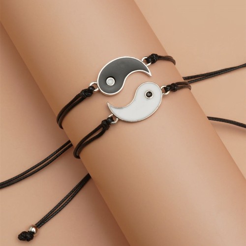 2pcs Yin Yang Hematite Couple Bracelet 2pcs Yin Yang Hematite Couple Bracelet