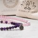 Rose Quartz & Amethyst Mala Bead Bracelet Rose Quartz & Amethyst Mala Bead Bracelet