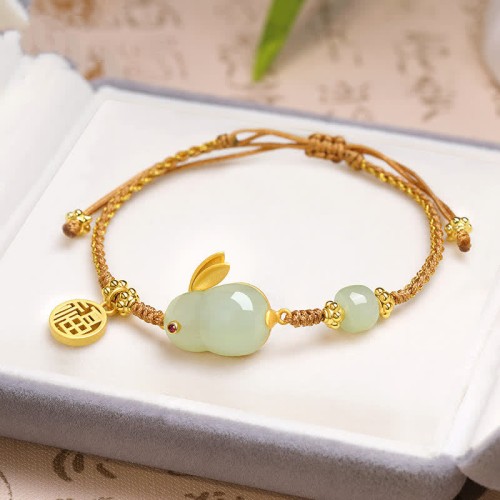 Rabbit Hetian Jade Happiness Wealth Bracelet